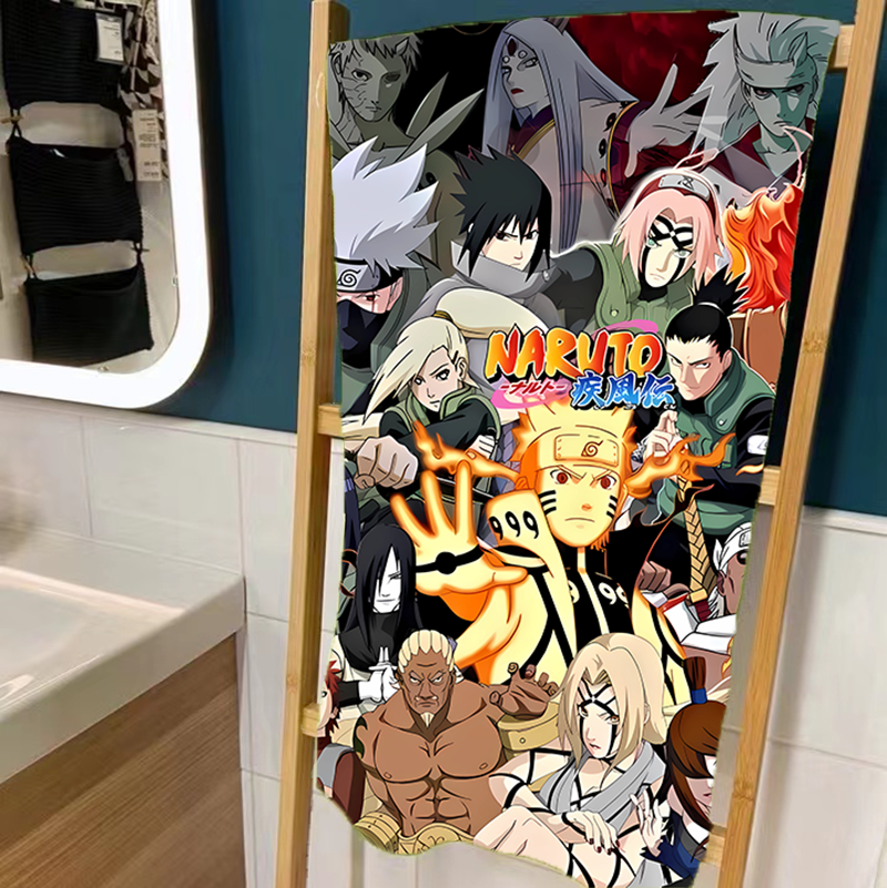 Thumbnail: Anime One Piece/Naruto Towel/Beach towel/Bath towel