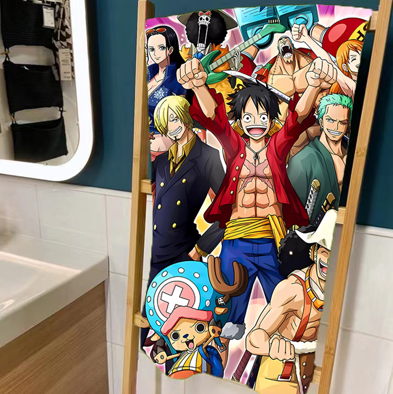 Thumbnail: Anime One Piece/Naruto Towel/Beach towel/Bath towel