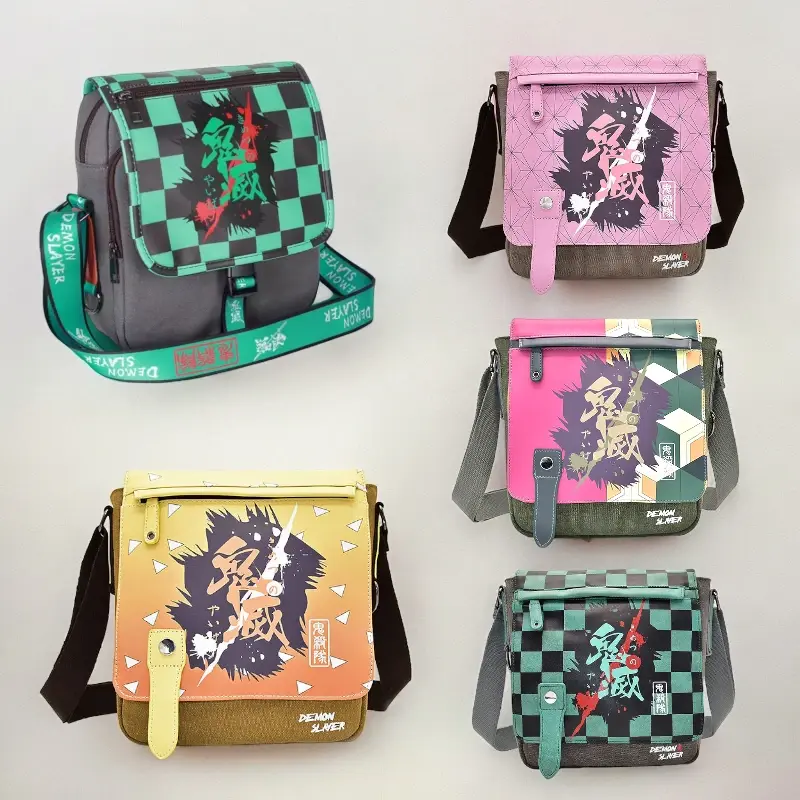 Anime Demon Slayer Adjustable Canvas Messenger Bags