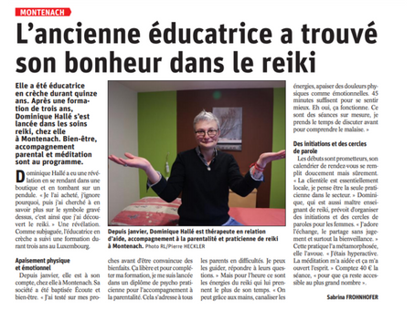 L'ancienne éducatrice a trouvé son bonheur dans le Reiki et la relation d'aide