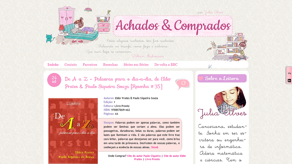 Template do Blog Achados & Comprados