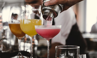 Mixing Pink Cocktail