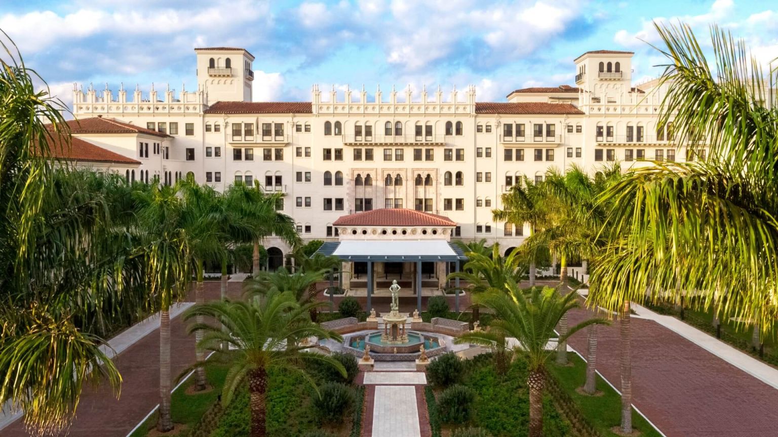The Boca Raton Cloister entrance and gardens