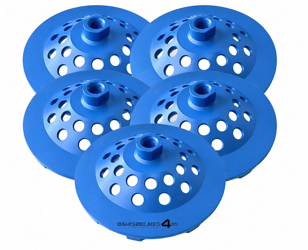7 diamond cup wheel arrow back