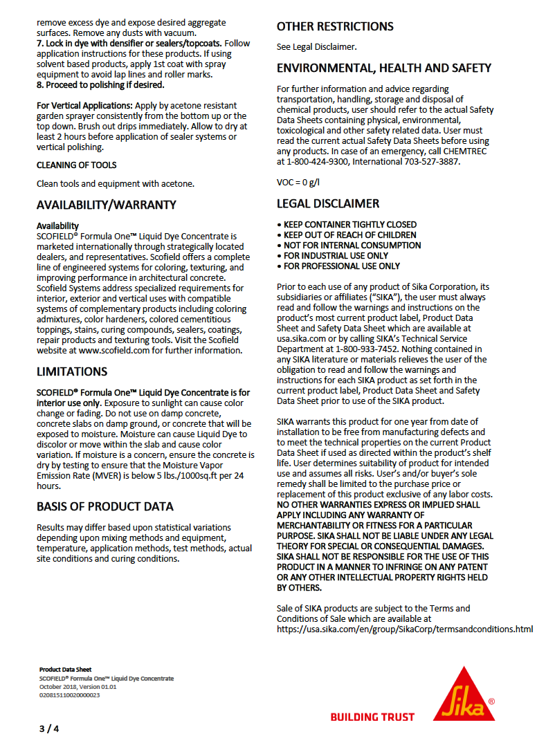 Thumbnail: scofield formula one dye