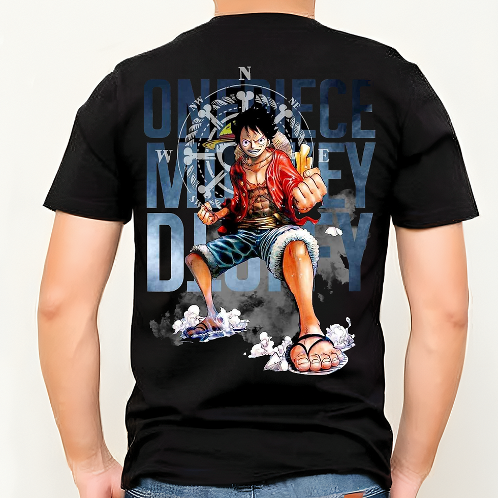 Thumbnail: Skymung Anime T Shirt for Boys - Half Sleeve Drop Shoulder Anim Print Tshirt Bla