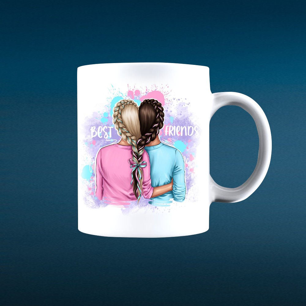 Best Friends Mug - Best Friend Ever Mug - Coffee Cup Printed Coffee and Tea