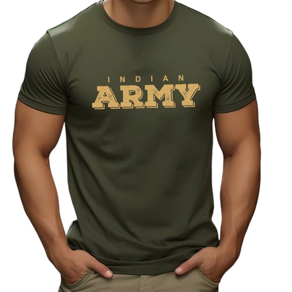 Indian Army Printed T-Shirt for Men | Indian Army T Shirt Men's Premium Cotton