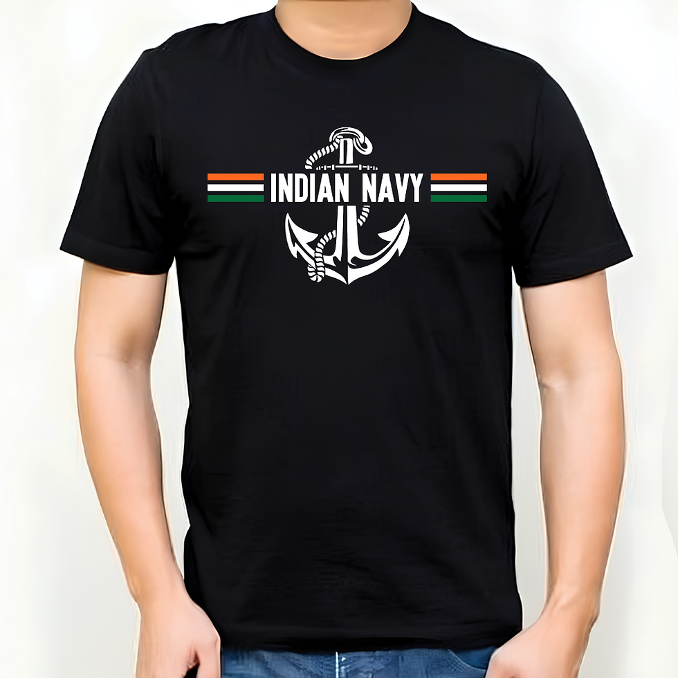 Thumbnail: Indian Navy Printed T-Shirt for Men | Indian Navy Army T Shirt