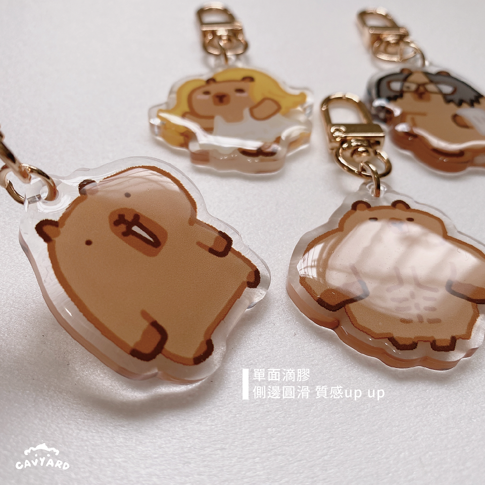 縮圖：水豚滴膠吊飾