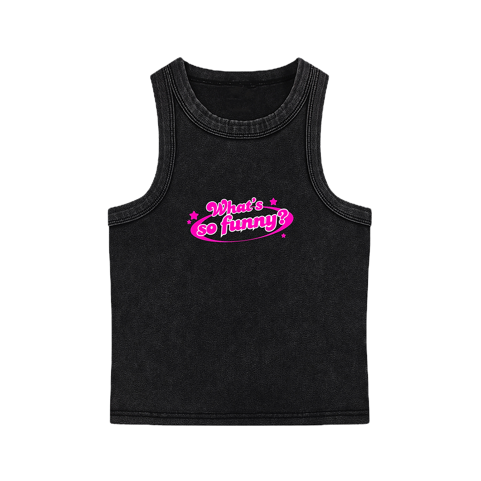 Thumbnail: "what's so funny" washed tank