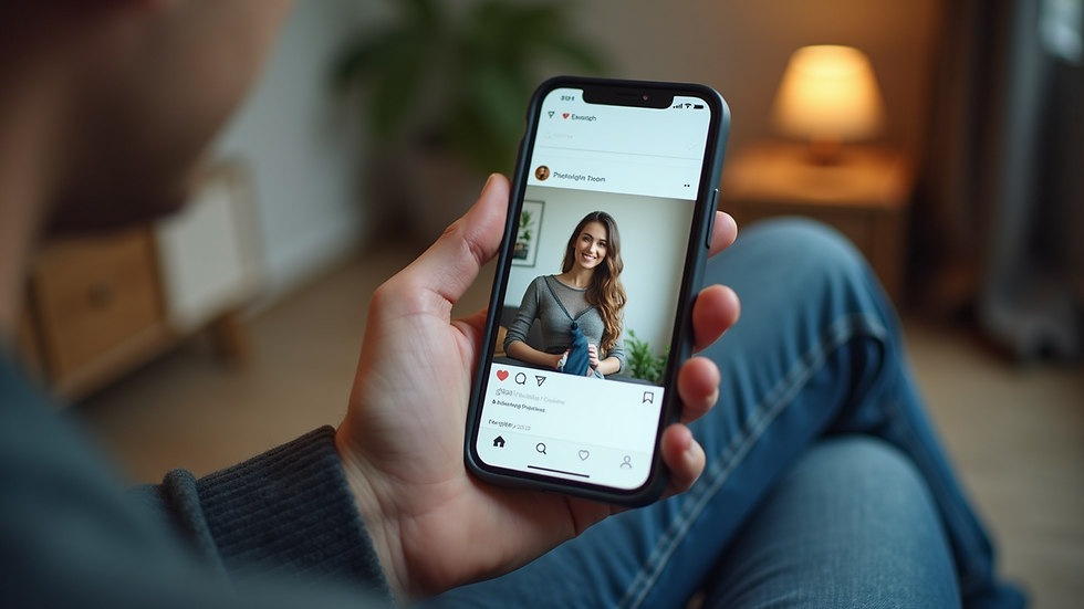 Close-up view of a smartphone displaying a social media post with high engagement