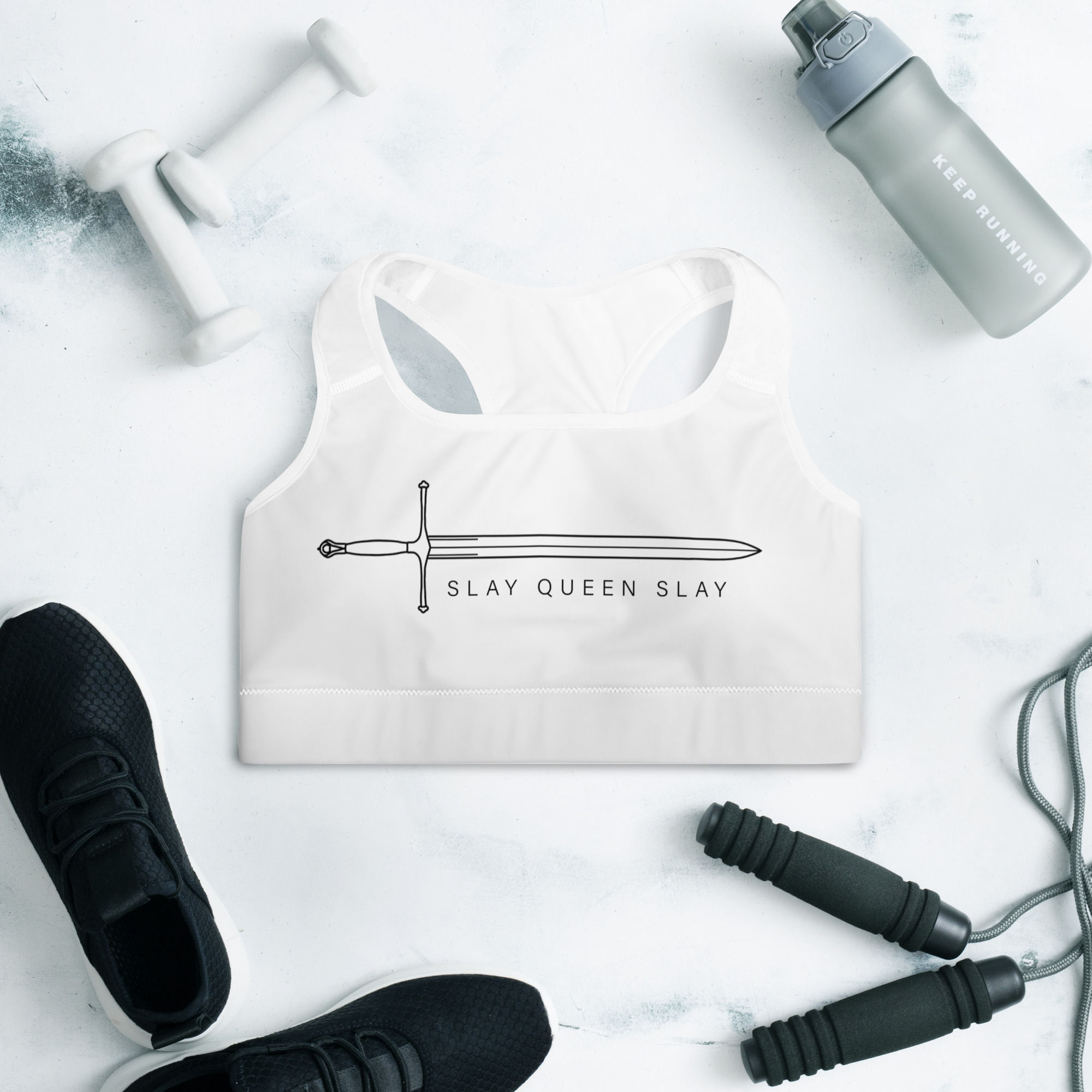 SLAY QUEEN Padded Sports Bra