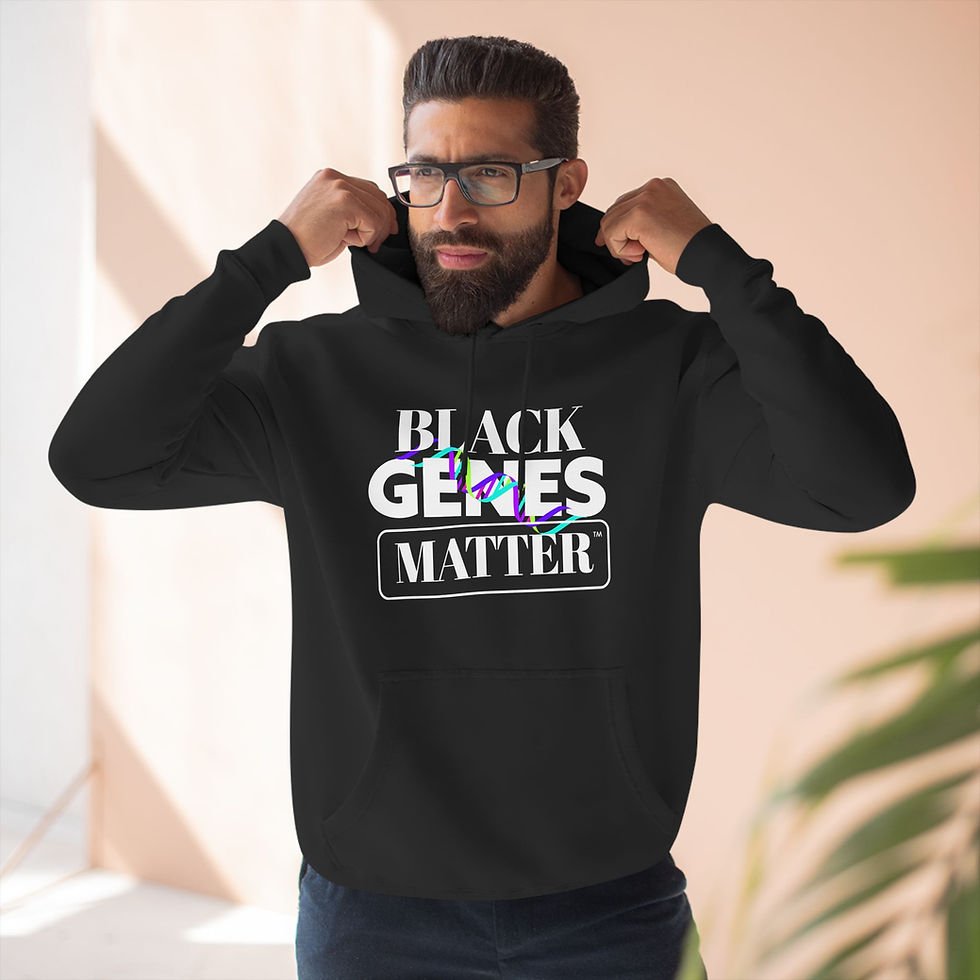 Thumbnail: Black Genes Matter  - Black Fleece Hoodie
