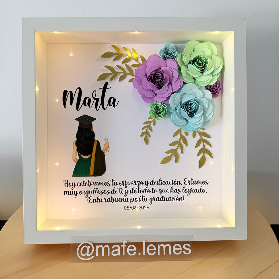 Miniatura: Graduación flores +imagen +luz LED