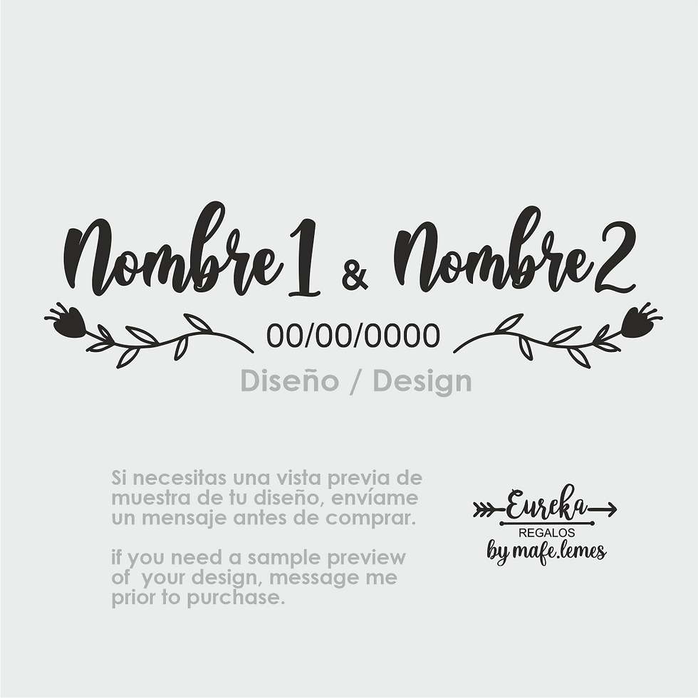 Miniatura: Nombres pareja + fecha (+75 flores)