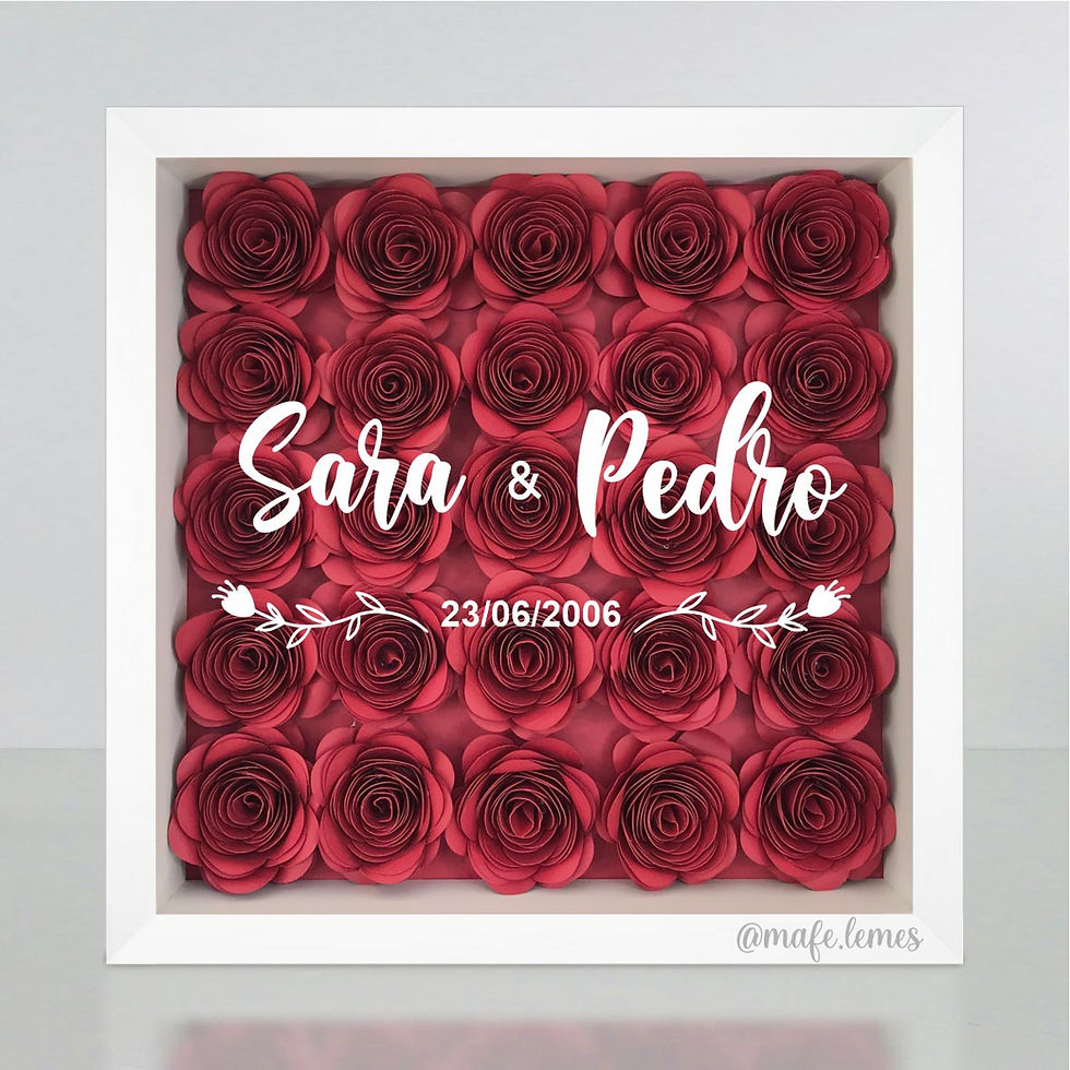 Miniatura: Nombres pareja + Fecha  (25 flores)