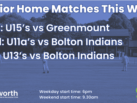 Home Junior Fixtures this week