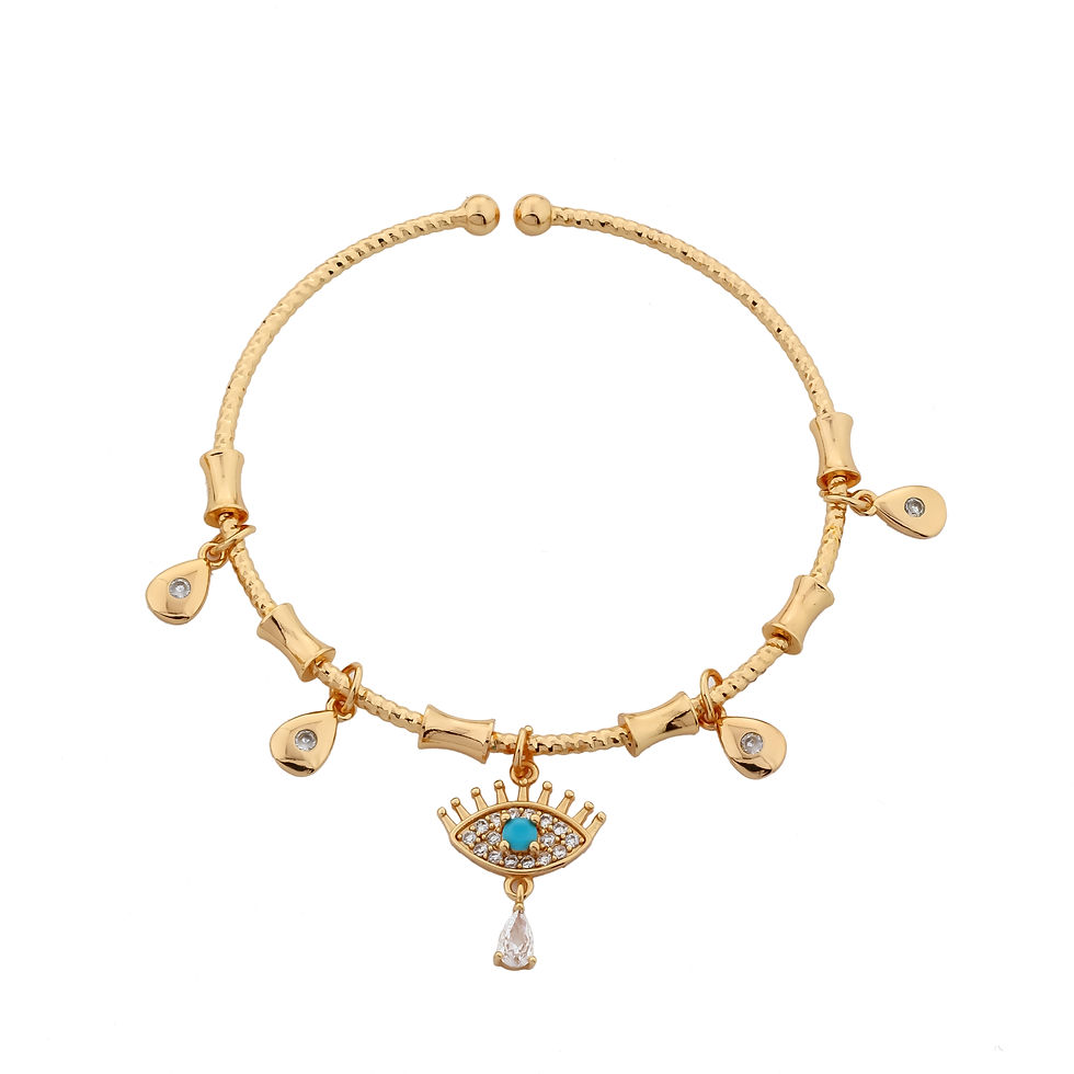 Thumbnail: Gold Tone Radiant Sunburst Bangle