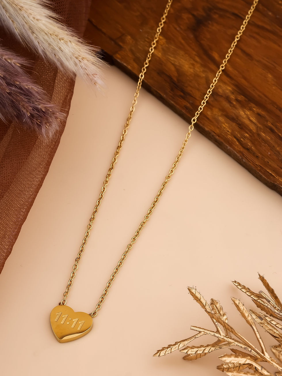 Thumbnail: 11:11 Angel Number Heart Necklace