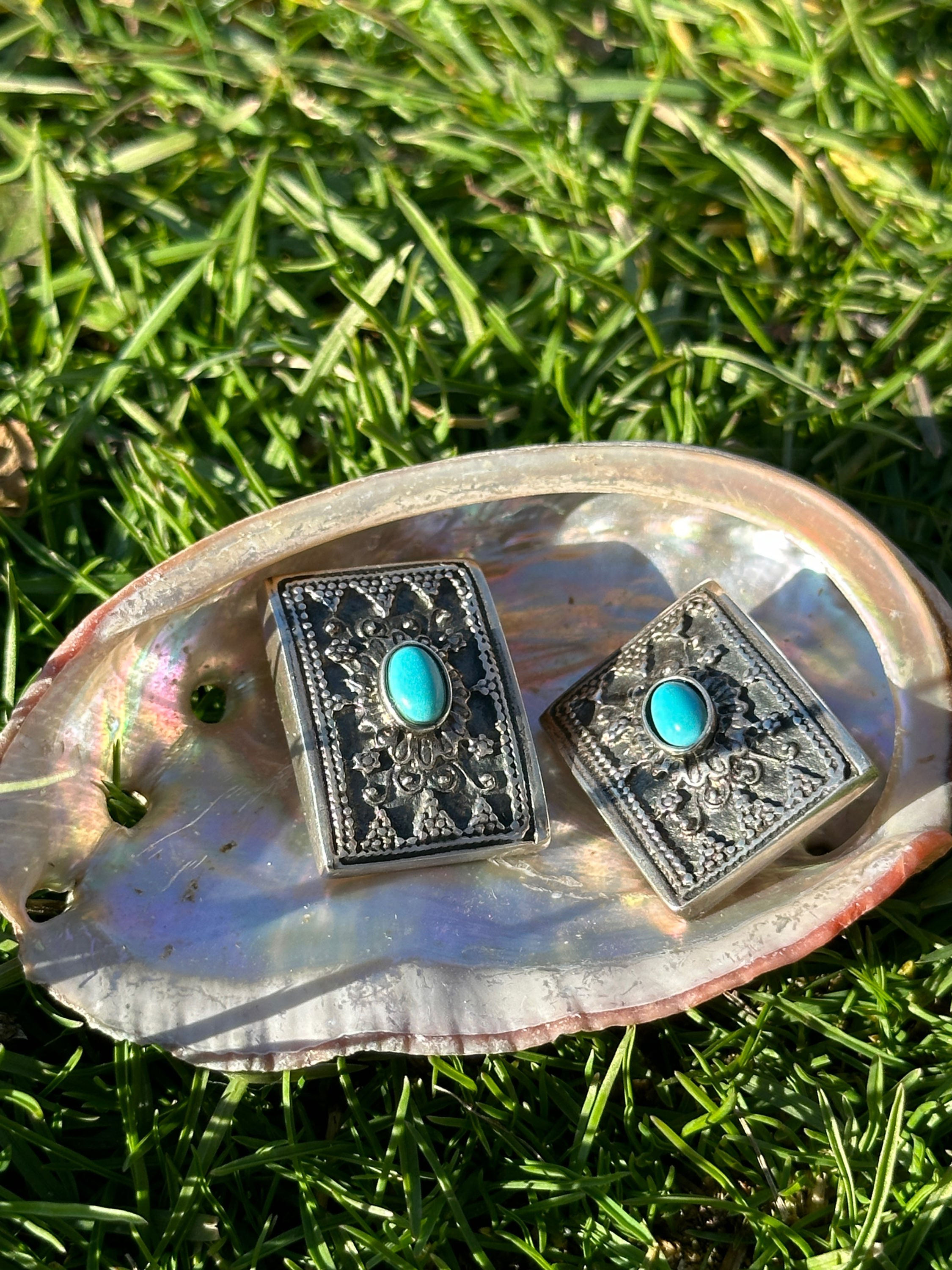 Silver earrings with Turquoise