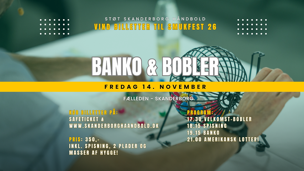 BANKO OG BOBLER – En aften, du ikke vil gå glip af! 🥂🎉