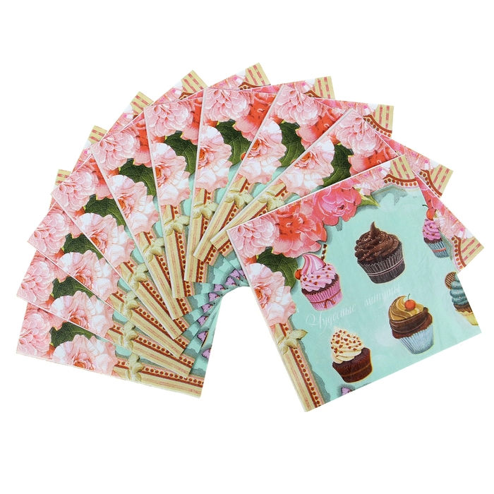 Миниатюра: Набор салфеток для декупажа (10 штук)