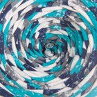 Миниатюра: Пряжа трикотажная широкая 85м/350гр, ширина нити 7-9 мм (белый принт - Звёзды)