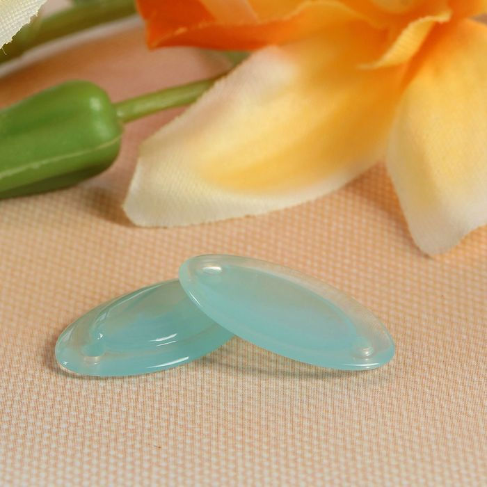 Миниатюра: Пуговица декоративная на 2 прокола "Тёмная бирюза",