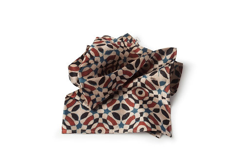 Block Printed Pocket Square