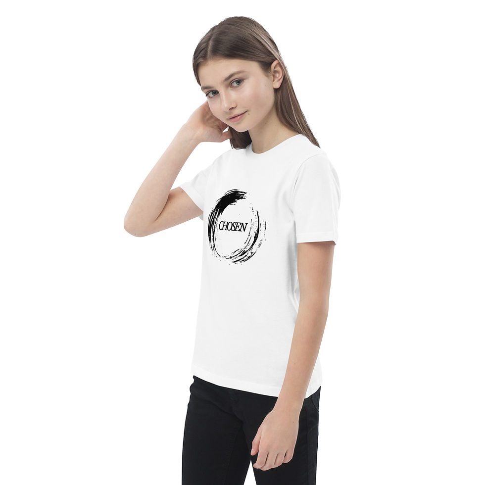 Thumbnail: Chosen Black Lettering Organic cotton kids t-shirt