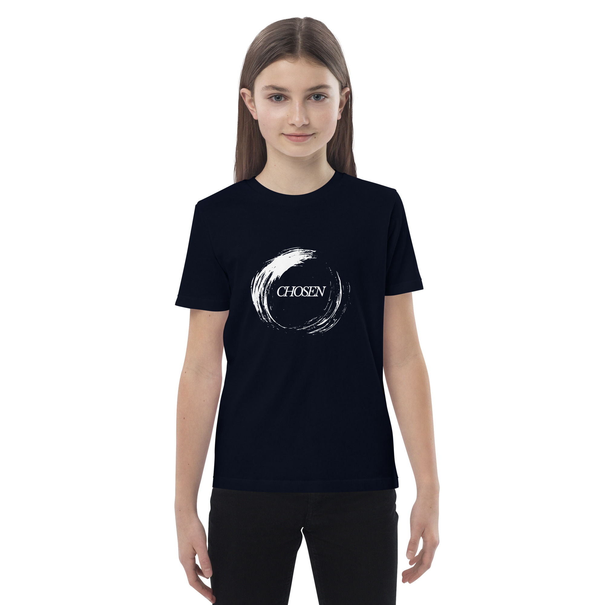 Chosen White Lettering Organic cotton kids t-shirt