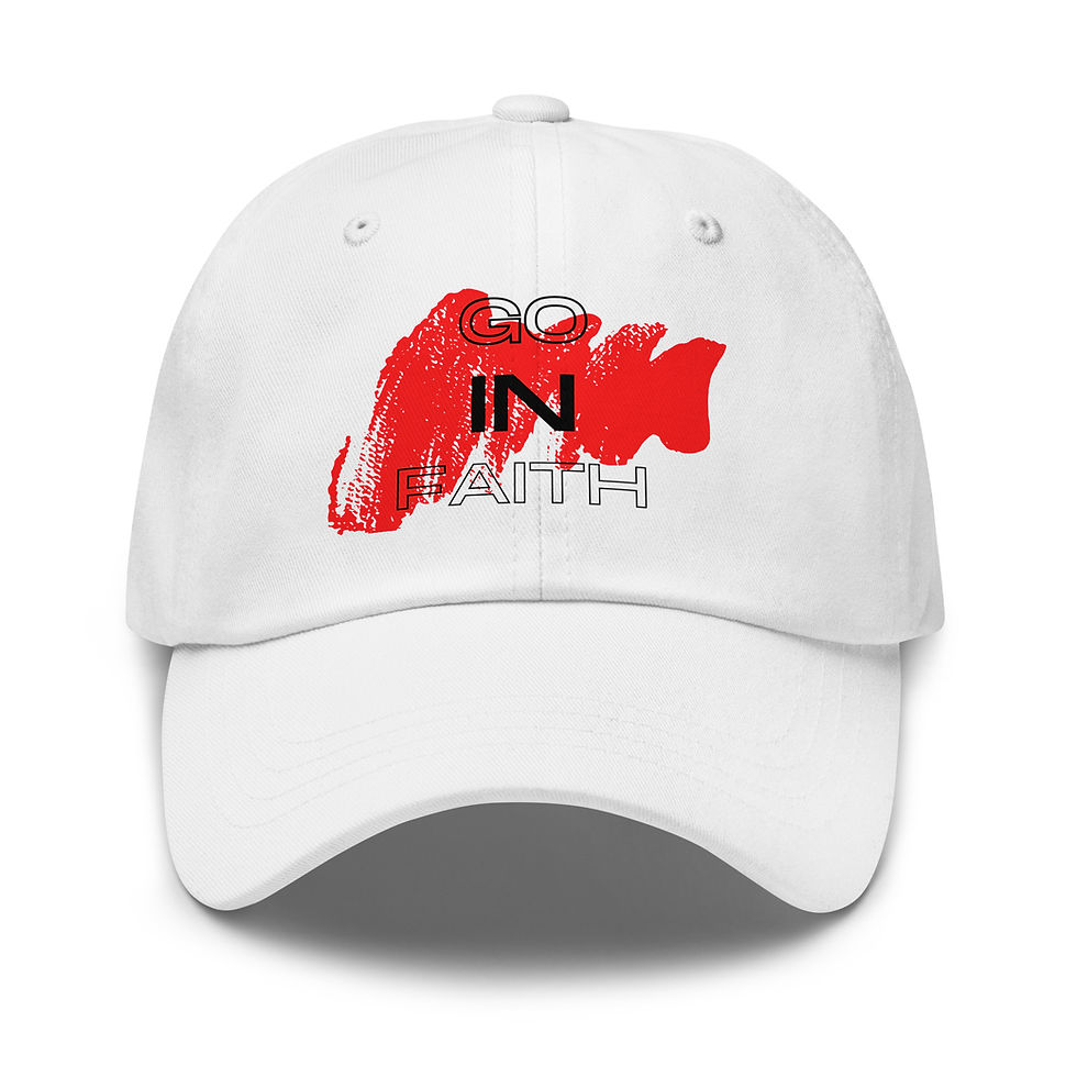 Thumbnail: Go In Faith Black Lettering Dad hat