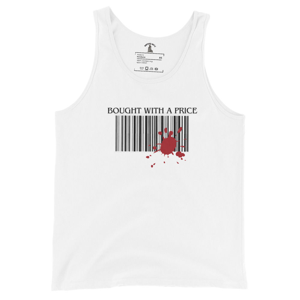 Men's Bought with a Price White Tank Top