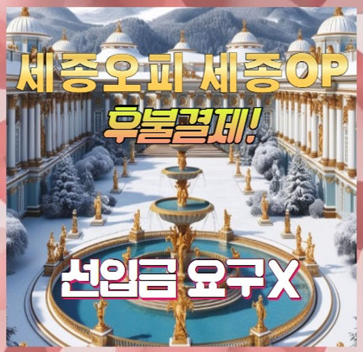 세종오피 후불결제