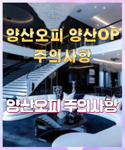 양산오피 주의사항