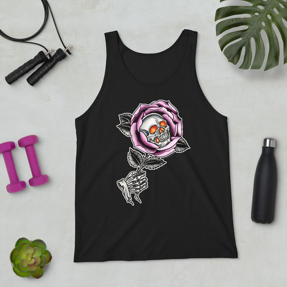 Thumbnail: Skull Rose Unisex Tank