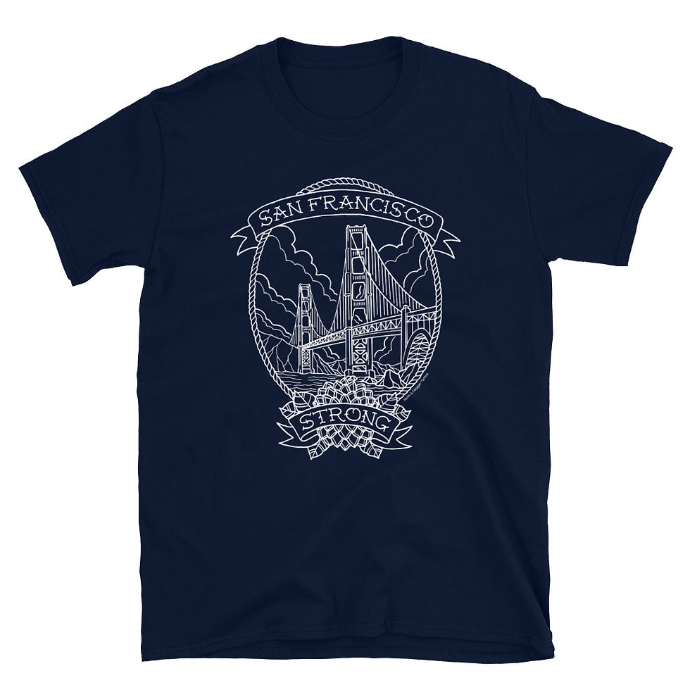 Thumbnail: SF Strong White Linework Unisex T-Shirt (3 Colors)