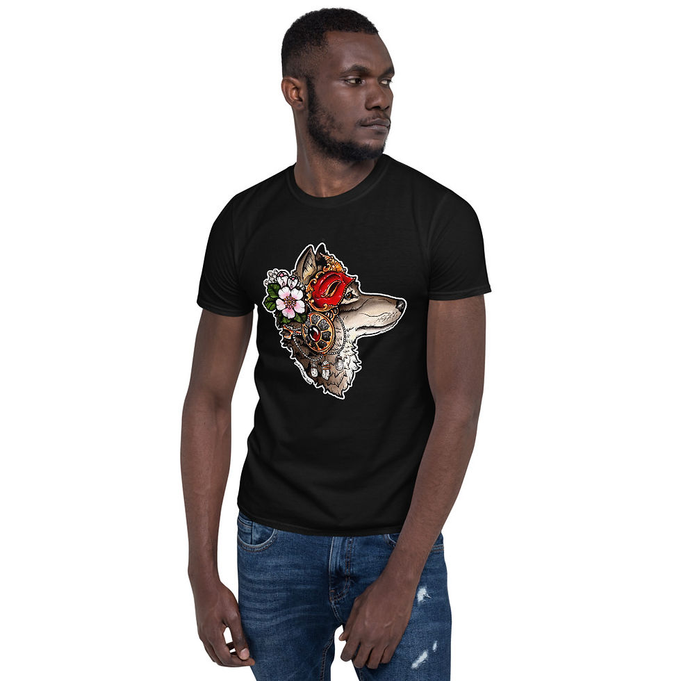 Thumbnail: Unisex Softstyle Wolfmask Tee