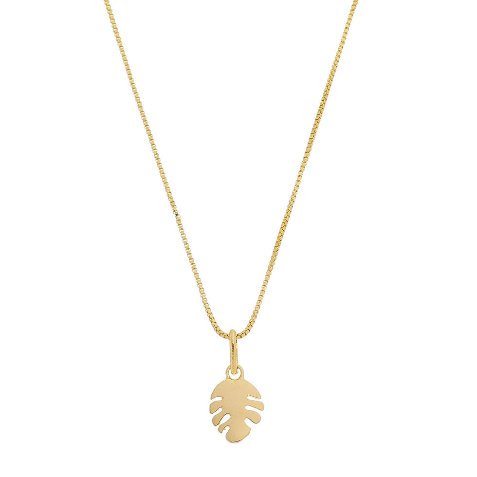 COLAR COM PINGENTE FOLHA