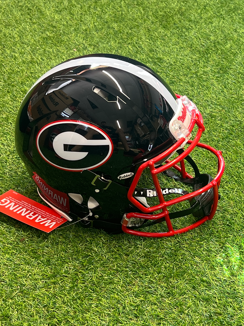 Thumbnail: Mail Out New Black Riddell Authentic Full Size Red Speed Helmet