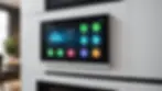 Eye-level view of a modern smart home control panel