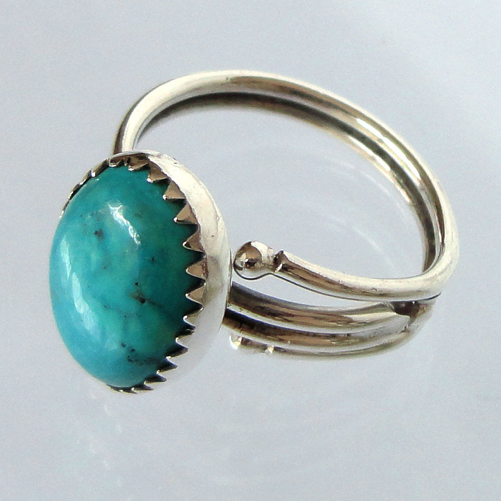 Thumbnail: 2052 Silver Turquoise Ring