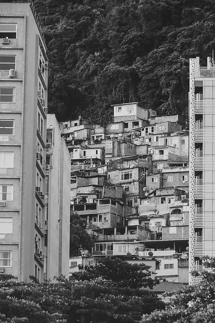 Vue d'une favela du sud de rio