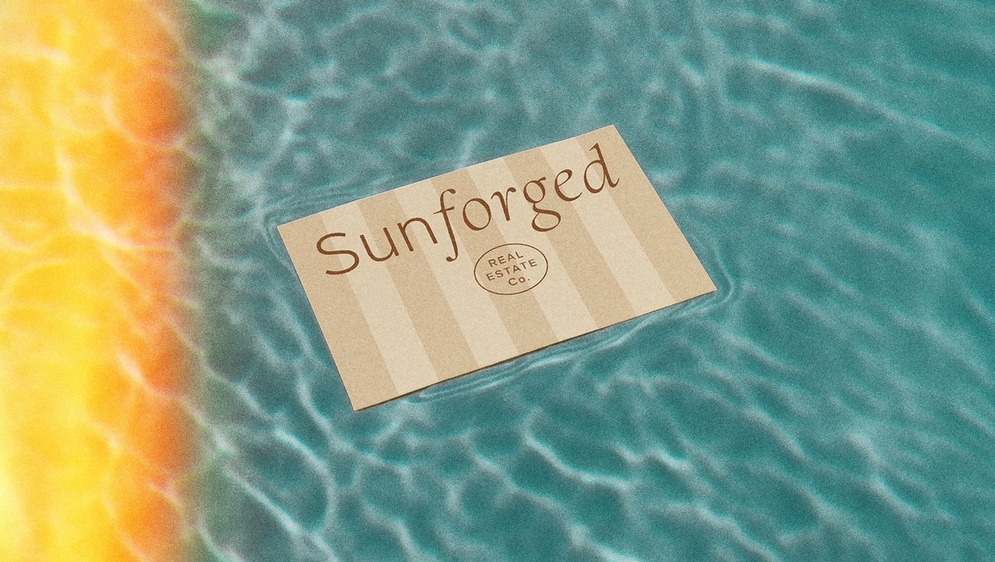 Branding, logo and business card designed by House of Form for luxury Phoenix real estate group Sunforged.