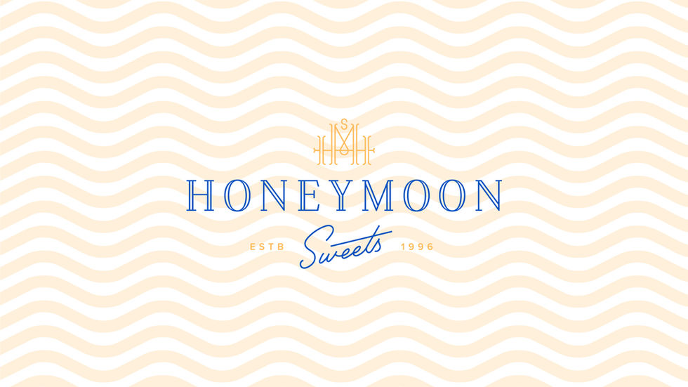 Branding and logo designed by Miles Willis McDermott for Honeymoon Sweets, a bakery in Arizona