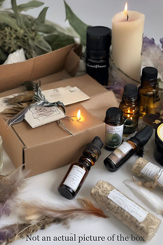 ritual subscription box with candle, cry