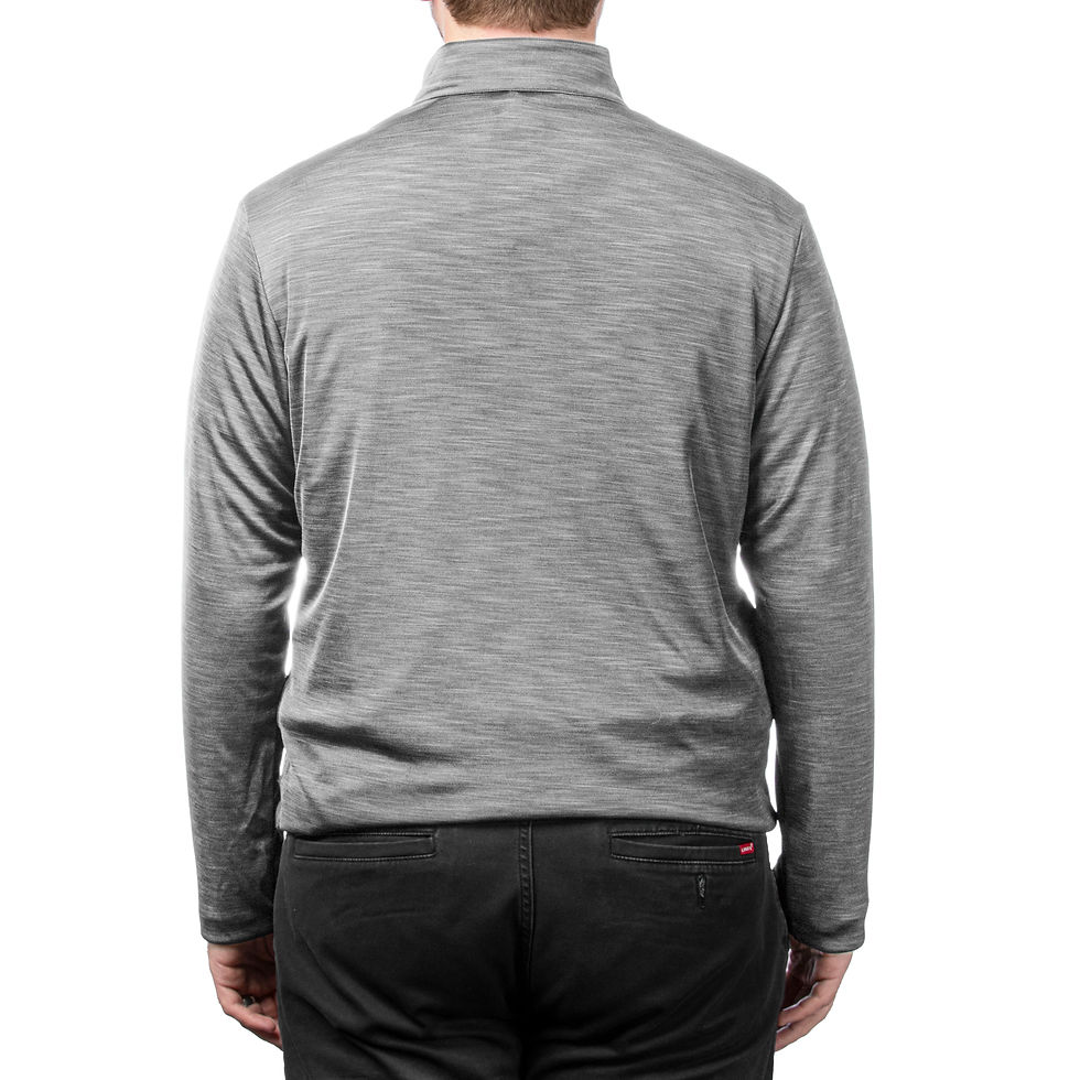 Thumbnail: Adidas Lightweight Quarter-Zip Pullover - Mid Grey Melange