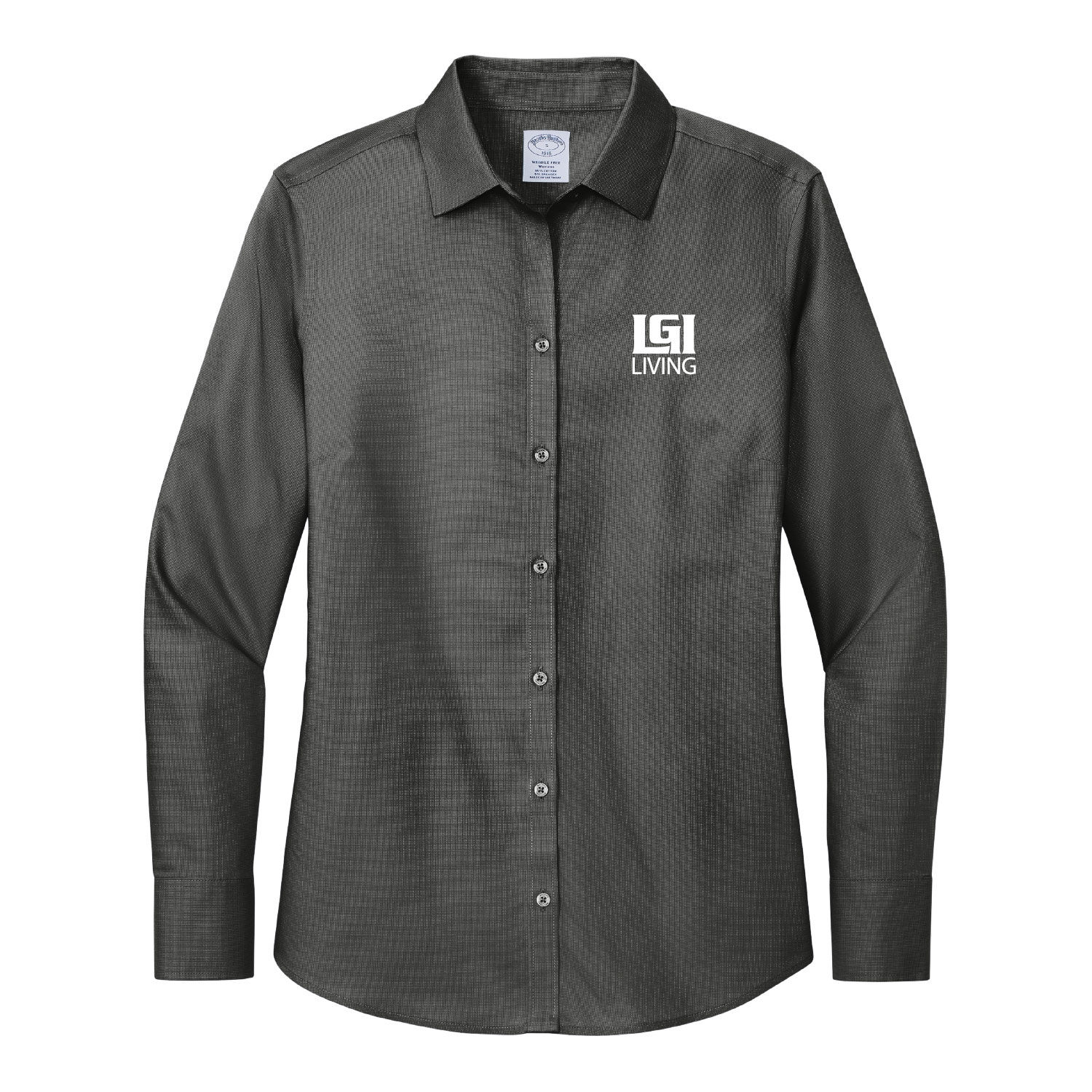 Ladies Brooks Brothers Wrinkle Free Stretch Long Sleeve Shirt - LGI Living Logo