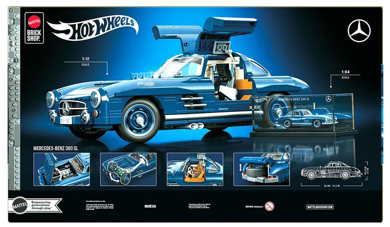 This article contains PDF instructions and detailed information about the 2025 Mattel Brick Shop Mercedes-Benz 300 SL (HWW25).   